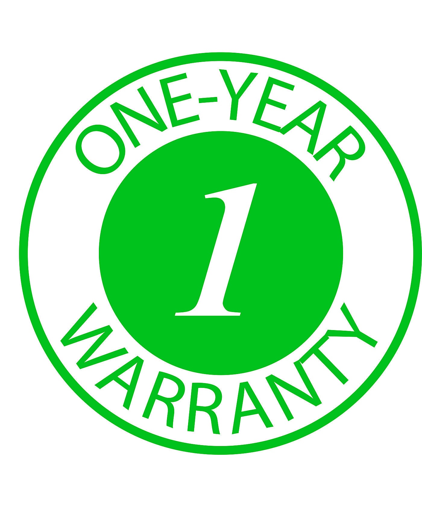 One Year warranty logo