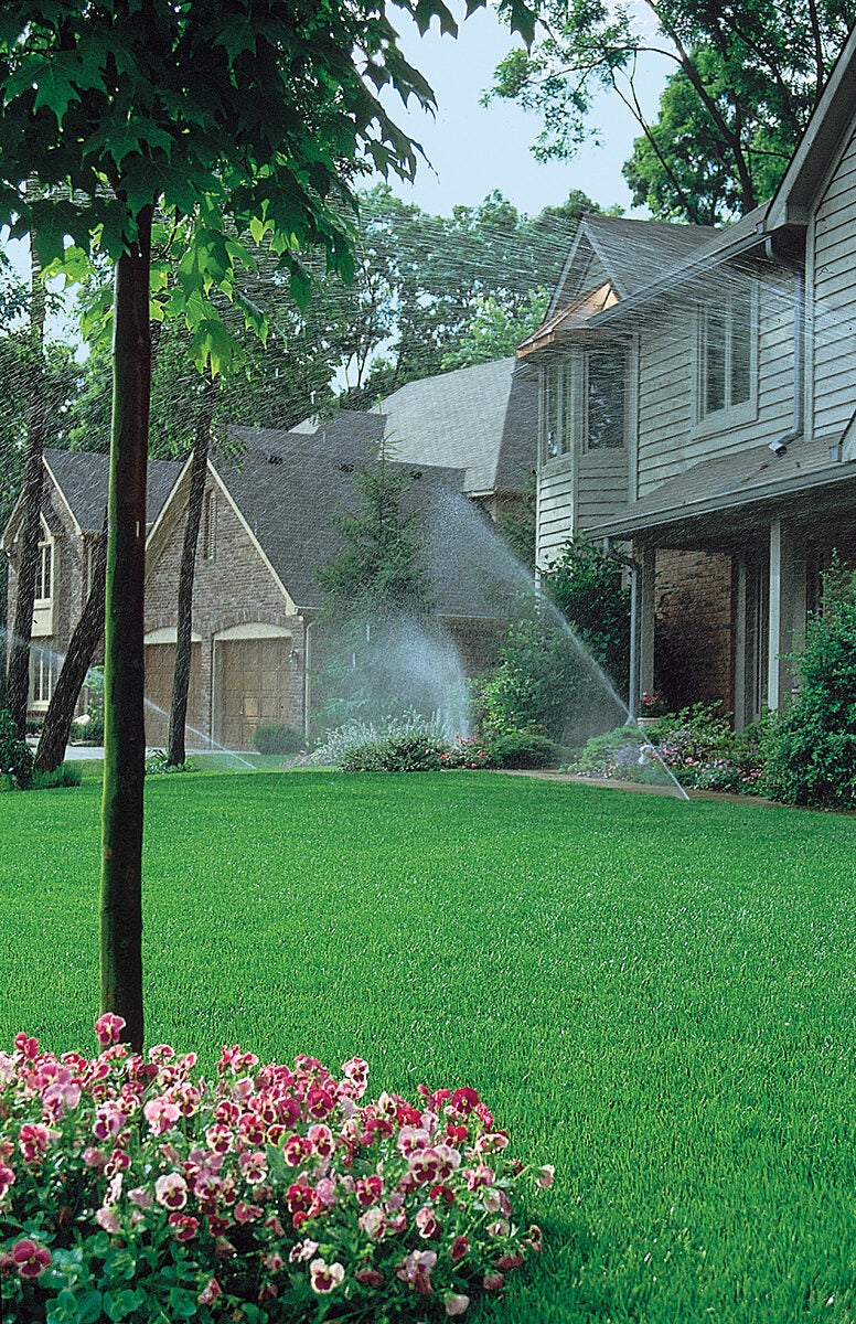 House with automatic sprinkler system