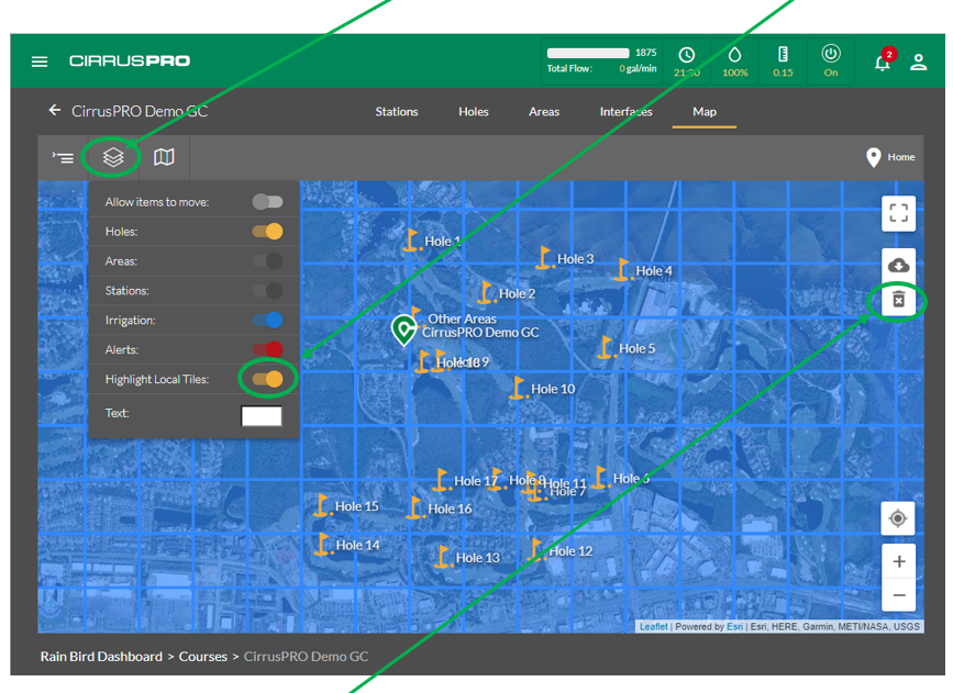 CirrusPRO Desktop map layers