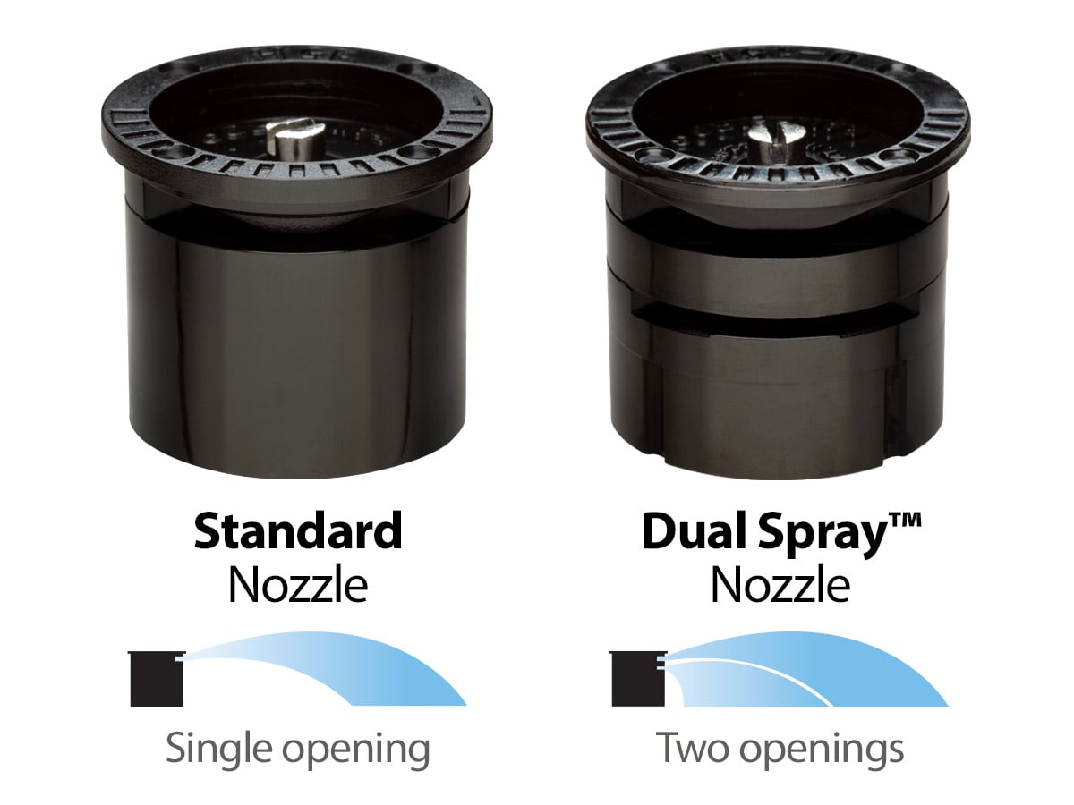 dual spray nozzles