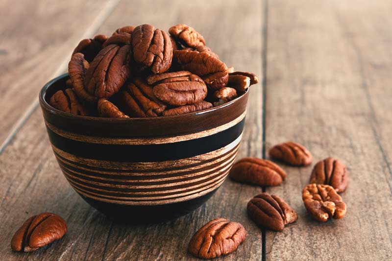 Bowl of peacan nuts