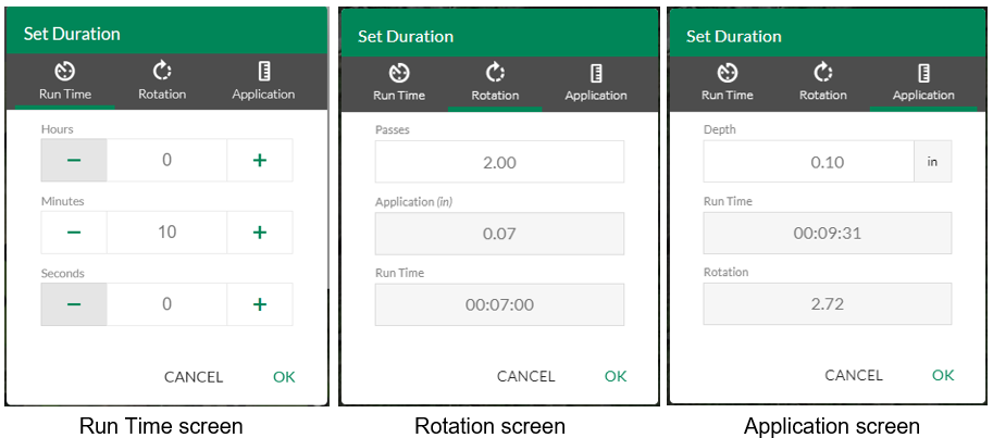 Release 4.4 Manual Irrigation by Rotation or Application