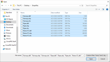 Release 4.4 Shapefile Selection