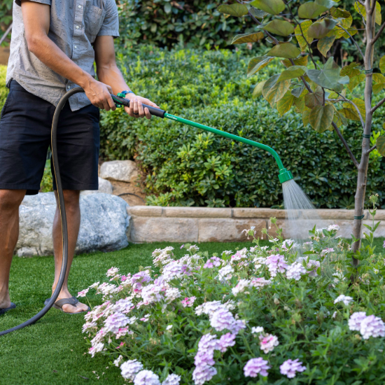 Watering Flower Beds