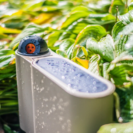 OtO Smart Sprinkler System in use