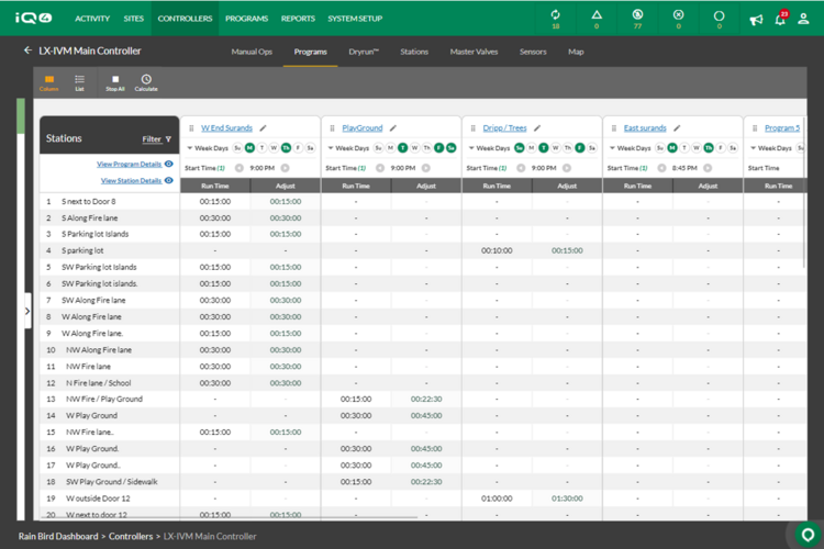 IQ4 Programming Column View