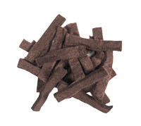 Brown strips in pile
