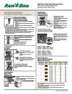 Rainbird Maxi Paw Nozzle Chart