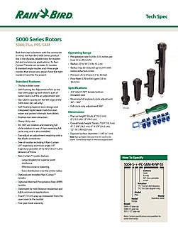 Rainbird 5000 Nozzle Chart