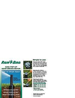 Rain Bird Support: 32SA Simple Adjust Rotor Sprinklers | Rain Bird