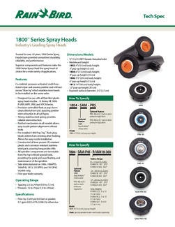 Adjusting rainbird 1800 deals