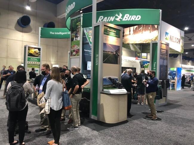 Rain Bird Booth at 2022 IA Show - Guide by Rain Bird