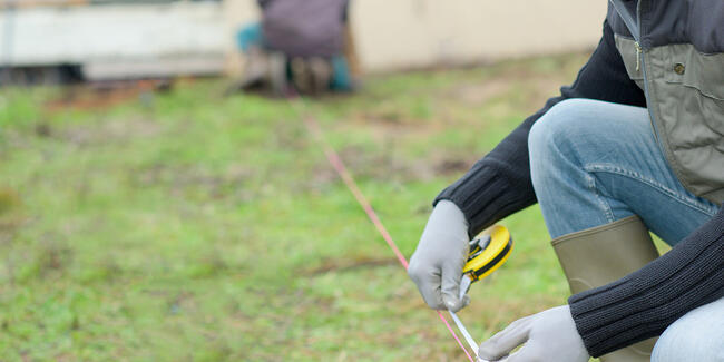 measuring for a sprinkler system