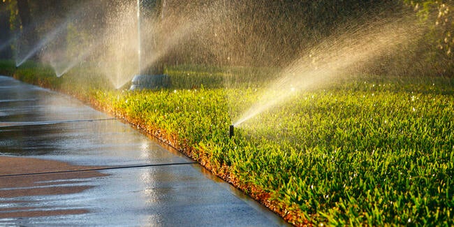 irrigation overspray