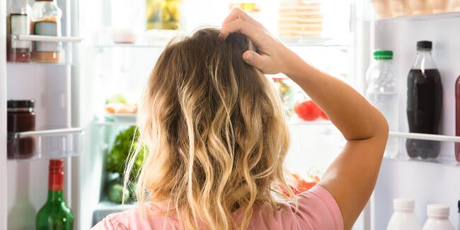 woman at refrigerator