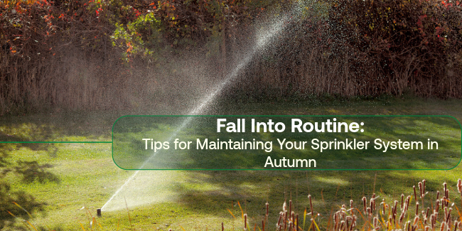 sprinkler rotor in fall
