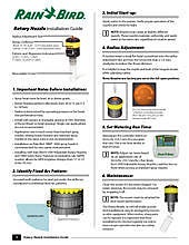 Rain Bird Rotary Nozzle Chart