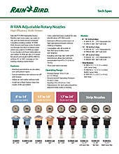 Rainbird Van Nozzle Chart