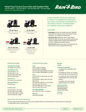 Wide Flow Control Zone Kits with Basket Filter