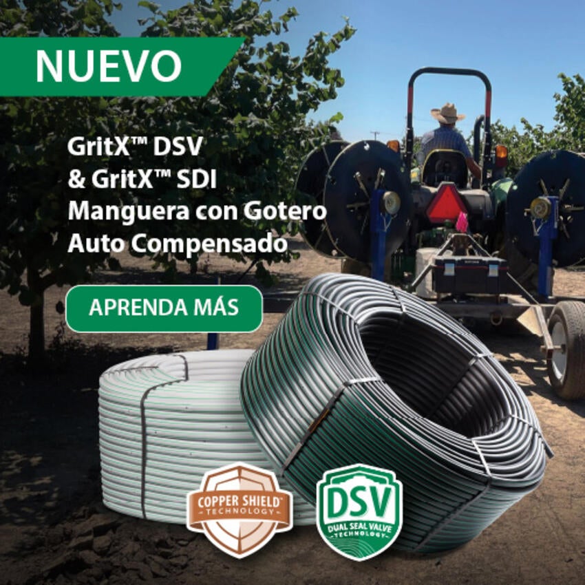 GritX™ DSV & GritX™ SDI  Manguera con Gotero  Auto Compensado