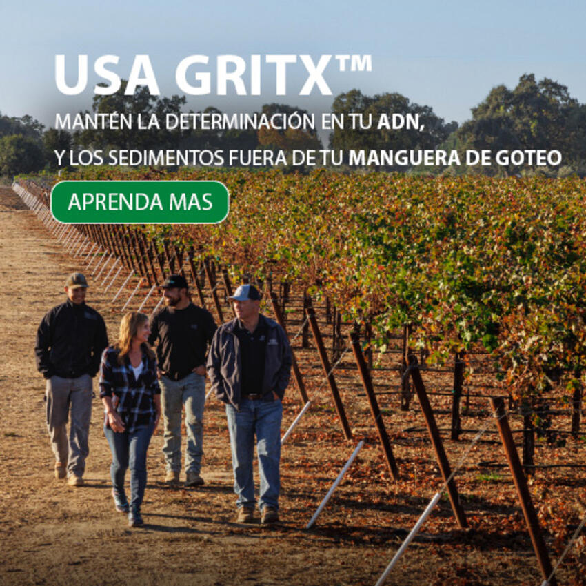 USA GRITX - MANTÉN LA DETERMINACIÓN EN TU ADN, Y LOS SEDIMENTOS FUERA DE TU MANGUERA DE GOTEO