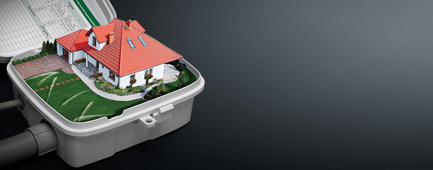 Mini house and yard in controller box