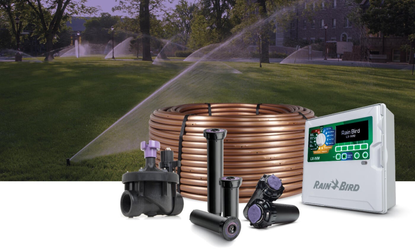 reclaimed products with lawn and sprinklers