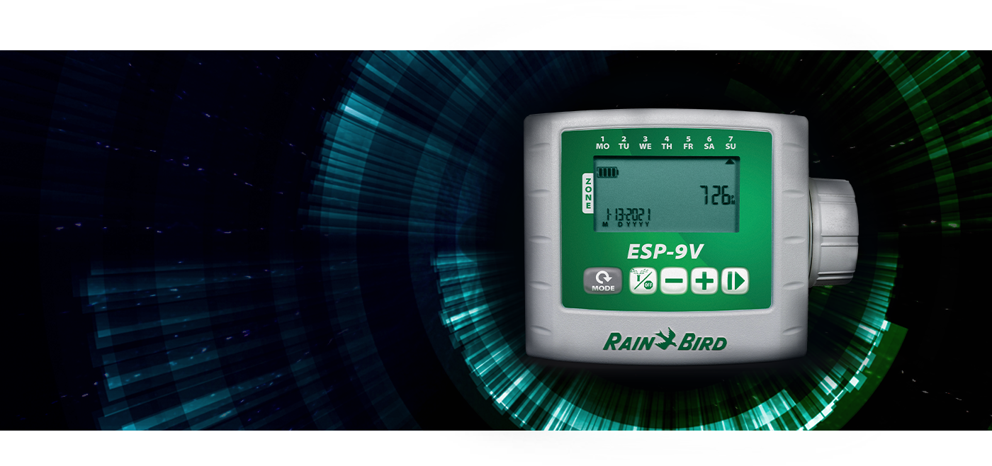 Rain Bird ESP-9V Series battery operated irrigation controller plays rough and works easy.