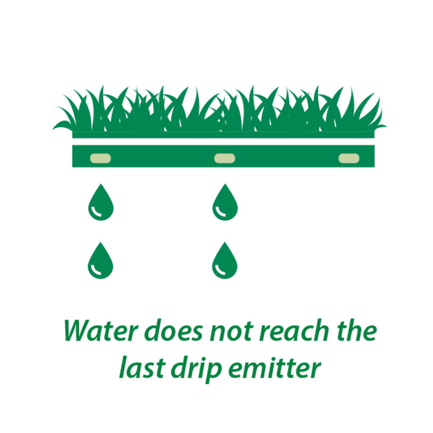 VFD - Water does not reach the last drip emitter